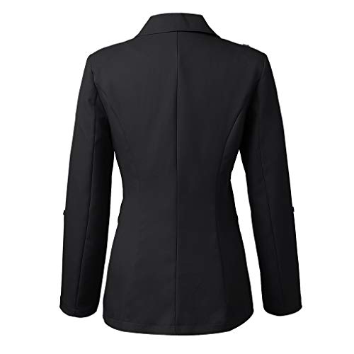 STRIR Mujer Chaqueta Entallada Básica Blazer Americana Mangas Larga Elegante Superior Oficina Traje de Chaqueta Outwear Casual