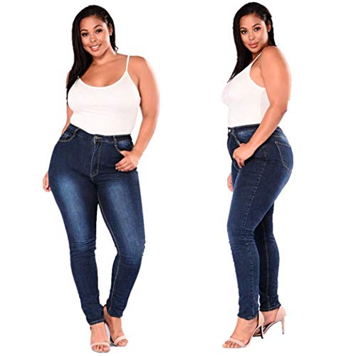 STRIR Mujer Vaqueros Push Up Ocio Estilo Skinny Jeans De EláSticos Ropa Pantalones Grande Tamaño (XXL)