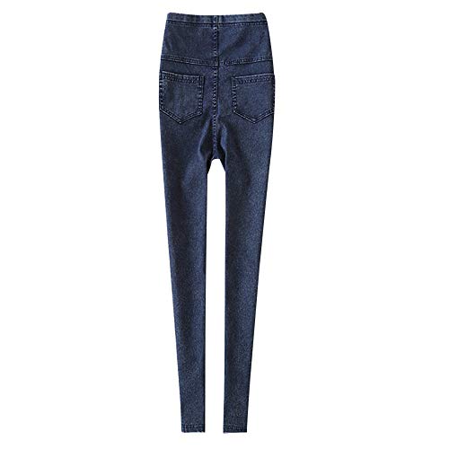 STRIR Mujeres Embarazadas Nuevo Otoño Invierno Pantalones elásticos Suaves Leggings Jeans, Circunferencia de Cintura Ajustable Pantalones elásticos Suaves Jeans (3XL, Azul-B)