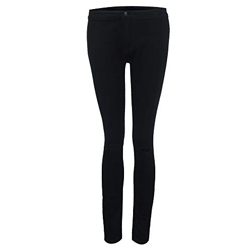STRIR Vaqueros Mujer Pantalones Rotos Mujer Skinny Jeans Cintura Alta Jeggings Mezclilla Talle Alto Elasticos Flacos Vaqueros Leggings Push up Mezclilla Pantalones (XXL, Negro)