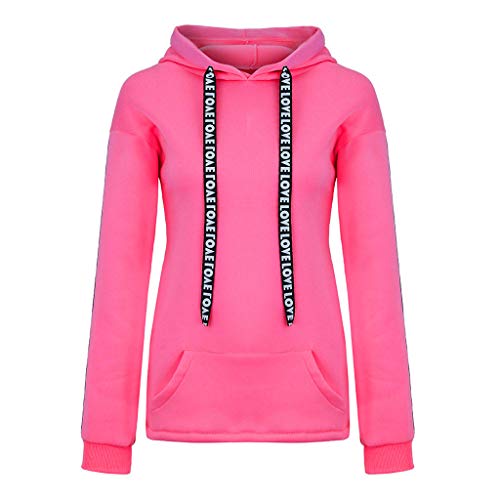 Sudadera con Capucha Sudadera de Empalme, Tamaño Extra Grande para Mujer Sudadera de Manga Larga Sudadera con Capucha Tops Camisa Absolute La Cinta riou (Naranja-2, M)
