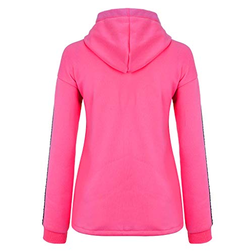 Sudadera con Capucha Sudadera de Empalme, Tamaño Extra Grande para Mujer Sudadera de Manga Larga Sudadera con Capucha Tops Camisa Absolute La Cinta riou (Naranja-2, M)