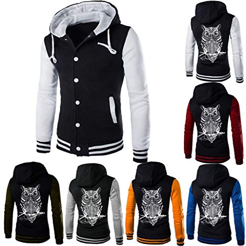 Sudadera Hombre Estampado Chaqueta Chaqueta Outwear Suéter Capucha Delgada De Invierno Chaqueta De Mezclilla Extragrande con Capucha Cálida Sudadera