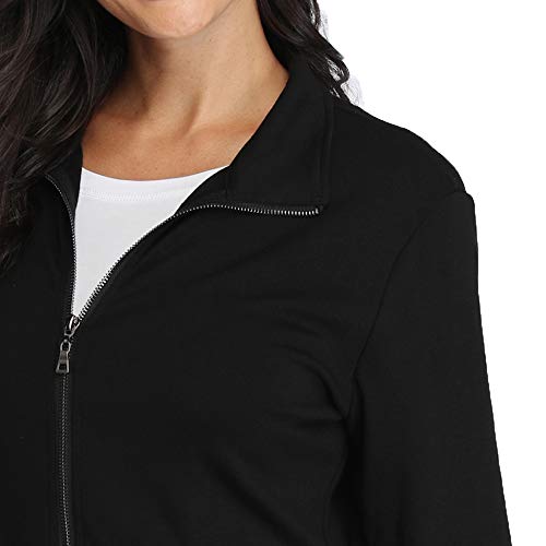 Sudadera sin Capucha para Mujer de Otoño Sudadera con Bolsillo, Cremallera Casual Correr Fitness