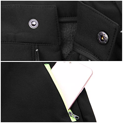 SUKUTU Pantalones de Senderismo para Caminar al Aire Libre para Mujer, Forro Polar térmico, para Mujer, Invierno, Resistente al Viento, cálido, Softshell, Pantalones de Pesca para la Nieve