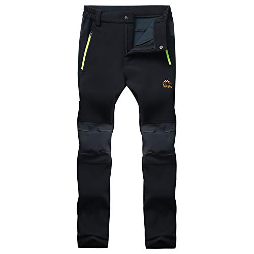 SUKUTU Pantalones de Senderismo para Caminar al Aire Libre para Mujer, Forro Polar térmico, para Mujer, Invierno, Resistente al Viento, cálido, Softshell, Pantalones de Pesca para la Nieve