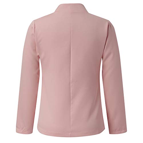 SUNNSEAN Abrigos Blazer Chaqueta Mujeres Elegante de Moda Color Liso Manga Larga Blazer Abierto Delantero Corto Cardigan Traje de Chaqueta de Trabajo Abrigo Traje de Blazer Mujer