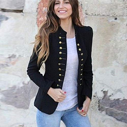 SUNNSEAN Mujeres Blazer Chaqueta Mujer Manga Larga Chaqueta Casual Ocasional Ajustada Chaqueta de Manga Larga con cinturón y Chaqueta de Traje de Solapa