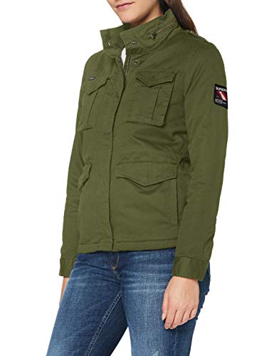 Superdry Classic Rookie Borg Jacket Chaqueta transicional, Caqui, XS (Talla del fabricante:8) para Mujer