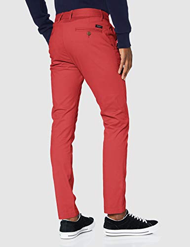 Superdry Edit Chino Pantalones, Rojo (Red 17i), 48 (Talla del Fabricante: 30/32) para Hombre