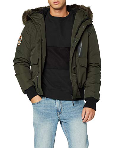 Superdry Everest Chaqueta Bomber, Verde (Army Khaki Zc3), XS para Hombre