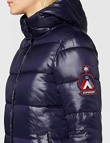 Superdry High Shine Toya Chaqueta, Marina Nautica, S (Talla del Fabricante:10) para Mujer