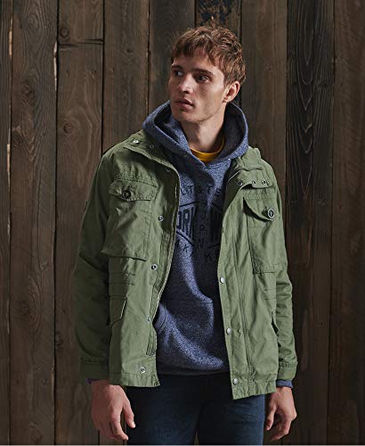 Superdry Hombre Cazadora Militar Verde Fatiga XXXL