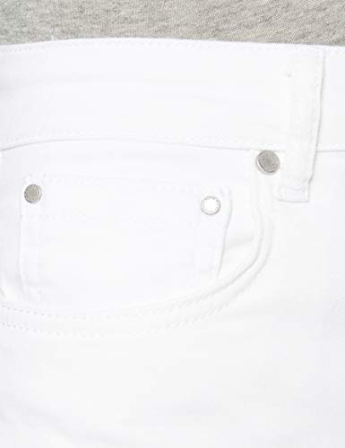 Superdry Kari Long Line Short Pantalones Cortos, Blanco (Denim Optic White M6n), 44 (Talla del Fabricante: 30) para Mujer