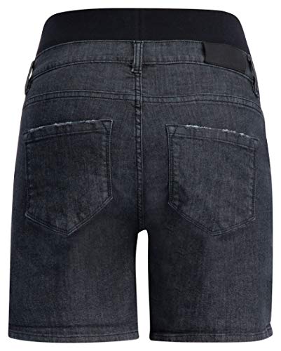 SUPERMOM Jeans Utb Short Pantalon Corto Premama, Negro (Black Denim P116), 36 (Talla del Fabricante: 27) para Mujer