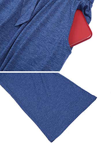 Sykooria Pantalones Casuales de Cintura Alta Mujer, Pantalón Acampanado Pierna Ancha Salón Recto Suelto, Pantalones de Yoga con Bolsillos, Pantalón de Harem Alta Pilates Baile Jogger Ropa de Casa