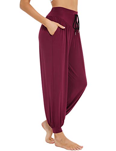 TownCat Pantalones de Yoga Mujer Pantalones de chándal Suaves con Bolsillos Pantalones de chándal Rectos cómodos Pantalones Modales 