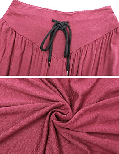 Sykooria Pantalones Deportivos para Mujer de Algodón Pantalones de Yoga con Bolsillos Pantalón de Harem Cintura Alta Pilates Baile Jogger Ropa de Casa