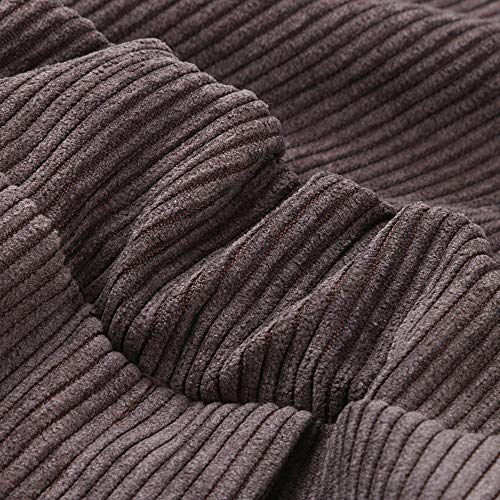 Sylar Pantalones Mujer Invierno Clásico Retro Moda Color Sólido Pana Suelto Pantalones Casuales Caliente Bolsillo Pantalones De Pierna Ancha