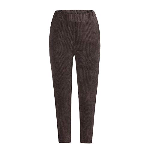Sylar Pantalones Mujer Invierno Clásico Retro Moda Color Sólido Pana Suelto Pantalones Casuales Caliente Bolsillo Pantalones De Pierna Ancha