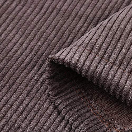 Sylar Pantalones Mujer Invierno Clásico Retro Moda Color Sólido Pana Suelto Pantalones Casuales Caliente Bolsillo Pantalones De Pierna Ancha