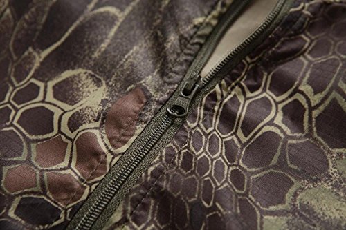 táctica Impermeable Impermeable Windbreaker Thin Militares Cazador Ropa Protector Solar de transpiración de Secado rápido UV Verano Camuflaje Libre Chaqueta rápida (XXL, Ruinas Camo Verde)