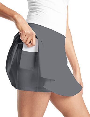 TAIPOVE Mujer Deportivo Corto Falda Plisada Skorts de Tenis Golf con Interior Shorts
