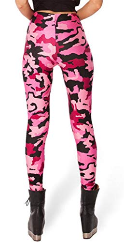Tamskyt - Mallas ajustadas para mujer, con estampado digital de unicornio para entrenar Rosa Camuflaje rosa. Talla única