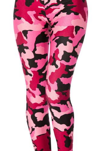 Tamskyt - Mallas ajustadas para mujer, con estampado digital de unicornio para entrenar Rosa Camuflaje rosa. Talla única