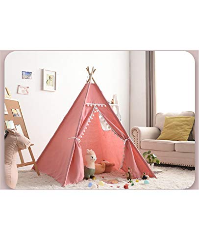 Teepee TENTE para NIÑOS NIÑOS PLATABLE Play TIENS PLAYOUSE, Juguetes para NIÑAS por NIÑAS/NIÑOS por AIRN DE Pantalla DE PANTALÓN COMODANTE Pink TIVAS Tepee Play Tienda (Size : M-100 ×100 ×110cm)