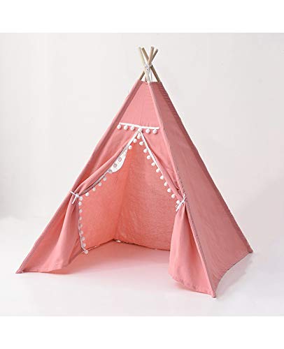 Teepee TENTE para NIÑOS NIÑOS PLATABLE Play TIENS PLAYOUSE, Juguetes para NIÑAS por NIÑAS/NIÑOS por AIRN DE Pantalla DE PANTALÓN COMODANTE Pink TIVAS Tepee Play Tienda (Size : M-100 ×100 ×110cm)