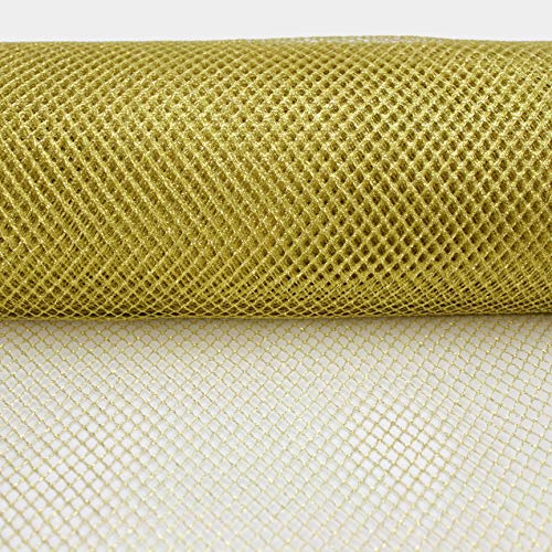 TELA DE RED MALLA DORADA BRILLANTE DE ANCHO 150cm, RED DE PANAL DE ABEJA EN ORO (ORO, 1 METRO)