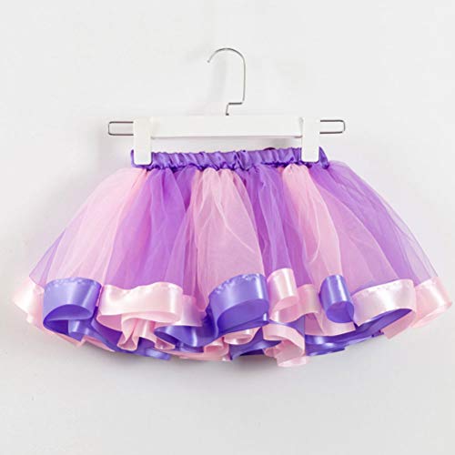 TENDYCOCO Falda de tutú Falda de baile de arco iris Falda de tul con ala para banquete de fiesta (Ala de oro, Tamaño L)