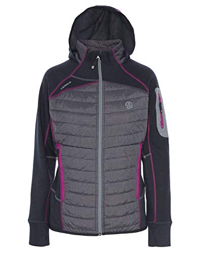 Ternua Lesha Hybrid W Chaqueta, Mujer, Gris (Whales Grey) / púrpura, L
