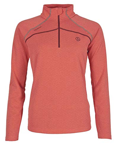 Ternua Lucilla 1/2 Zip W Camiseta de Manga Larga, Mujer, Rosa (Duck Bleu/Marine Stripes), L