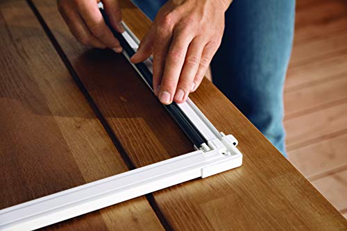 tesa Insect Stop FALT - Malla mosquitera para puertas con marco de aluminio plegable - Marco telescópico ajustable - Blanco - 80 cm x 170 cm a 100 x cm x 220 cm