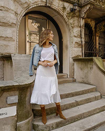 The Drop Downtown Chaqueta vaquera corta con bajo sin rematar para Mujer, Azul oscuro, L