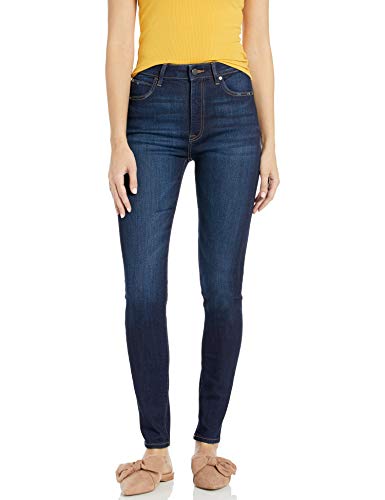 The Drop Fairfax Pantalón vaquero pitillo tobillero de talle alto para Mujer, Azul oscuro, 30