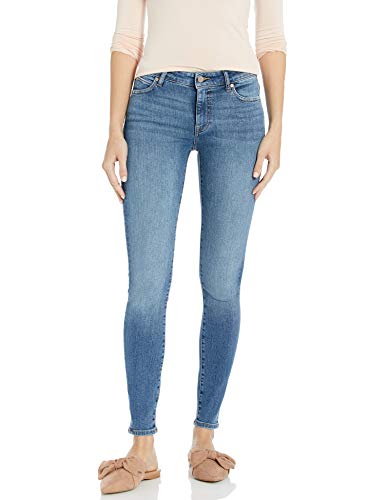 The Drop Venice Pantalón vaquero pitillo de talle medio para Mujer, Azul claro, 34