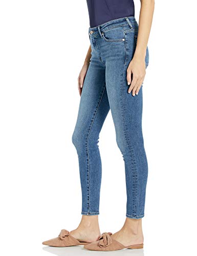 The Drop Venice Pantalón vaquero pitillo tobillero de talle medio para Mujer, Azul claro, 54