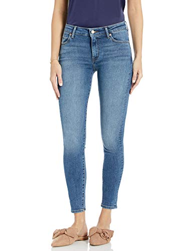 The Drop Venice Pantalón vaquero pitillo tobillero de talle medio para Mujer, Azul claro, 54
