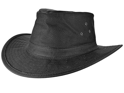 Thor Equine - Sombrero con bordes anchos para senderismo a caballo, lluvia, impermeable, color negro Negro XL