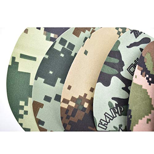 Tianher Parches Termoadhesivos Vaquero Tela ovalados Para Ropa Algodón Kit de Reparación de Planchar 11 camuflaje y 5 verde militar Reparar Codos de Costura Rodilla