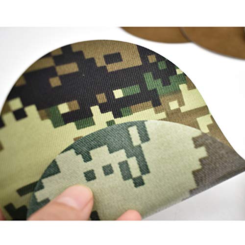 Tianher Parches Termoadhesivos Vaquero Tela ovalados Para Ropa Algodón Kit de Reparación de Planchar 11 camuflaje y 5 verde militar Reparar Codos de Costura Rodilla