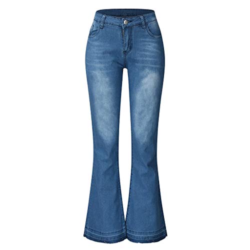 Toamen Jeans Acampanados para Mujer Pantalones de Mezclilla Delgados de Tiro bajo Pantalones Acampanados Casuales Pantalones Vaqueros para Mujer Pantalones Anchos