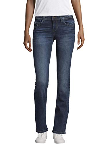 Tom Tailor Alexa Jeans Style Von Hat Ein Gerade Geschnittenes Und Etwas Weiteres Bein Vaqueros Slim, Azul (Mid Stone Wash Denim 10281), W28/L30 para Mujer