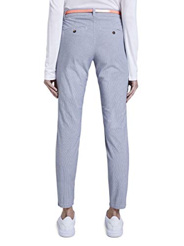 Tom Tailor Chino Slim Pantalón, 12320/Pantalones De Rayas Finas, 34W/ 30L para Mujer