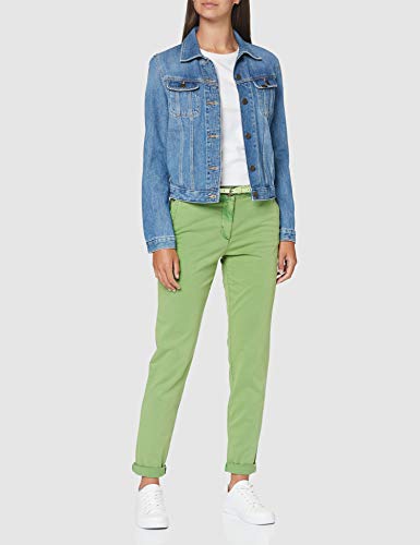 Tom Tailor Chino Slim Pantalón, 21173/Césped Seco Verde, 38/32 para Mujer