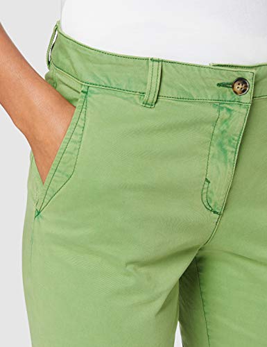 Tom Tailor Chino Slim Pantalón, 21173/Césped Seco Verde, 38/32 para Mujer