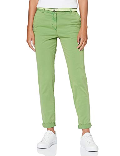 Tom Tailor Chino Slim Pantalón, 21173/Césped Seco Verde, 38/32 para Mujer